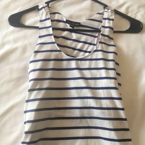 White and Blue Tank Top Size Small